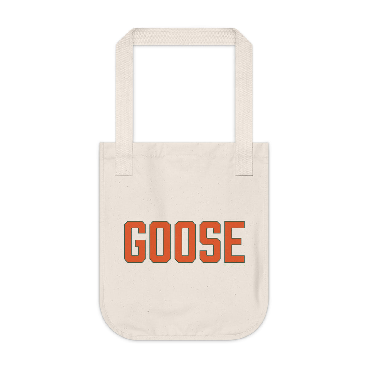 Goose Zip Code - Orange & Green Organic Canvas Tote Bag