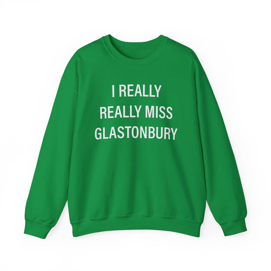 I Really Really Miss Glastonbury Unisex Heavy Blend™ Crewneck Sweatshirt