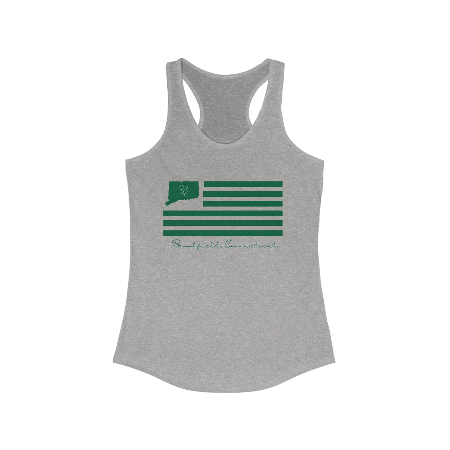 Brookfield Connecticut St. Patrick’s Day Flag Women's Ideal Racerback Tank Top