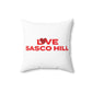 Love Sasco Hill Spun Polyester Square Pillow