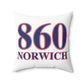 860 Norwich Red, White & Blue Spun Polyester Square Pillow
