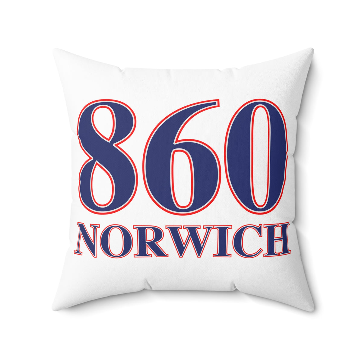 860 Norwich Red, White & Blue Spun Polyester Square Pillow