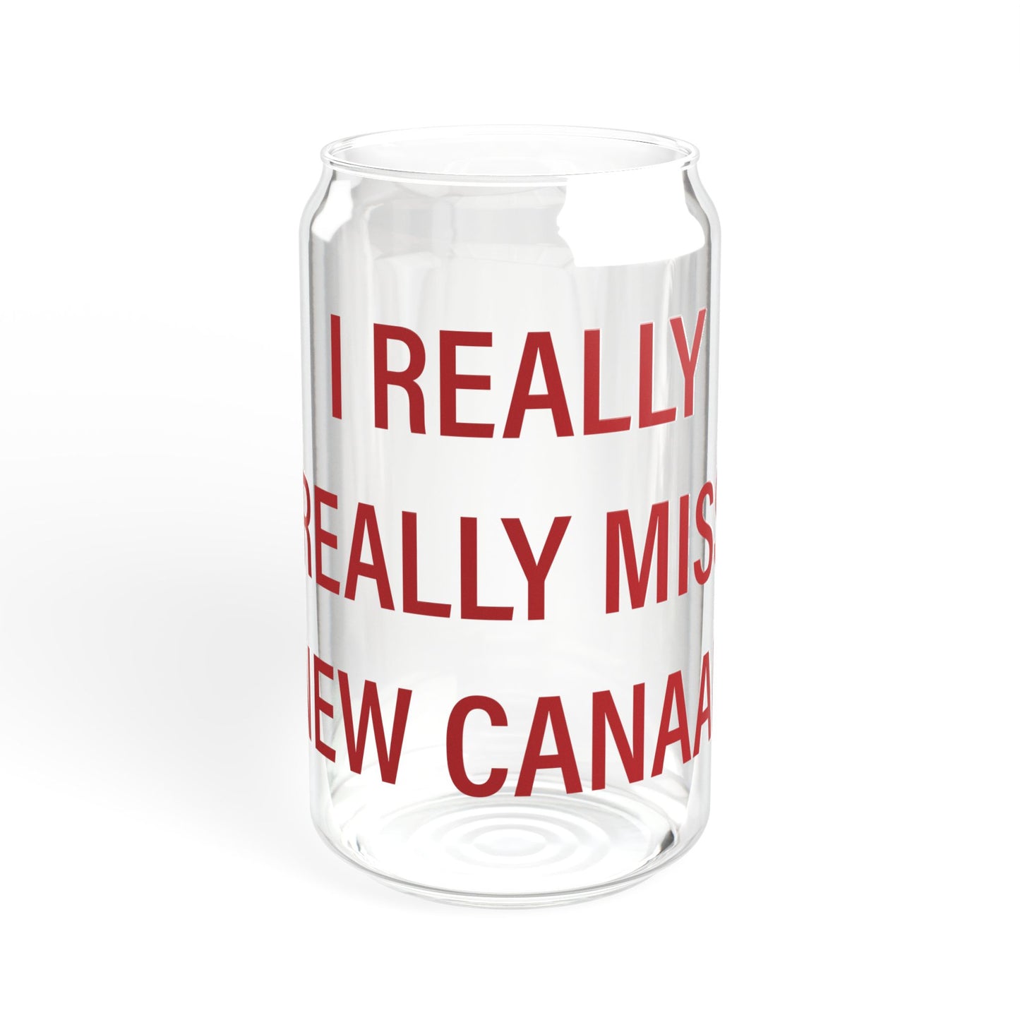 I Really Really Miss New Canaan Sipper Glass, 16oz