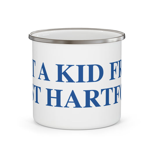 Just a kid from West Hartford Enamel Camping Mug