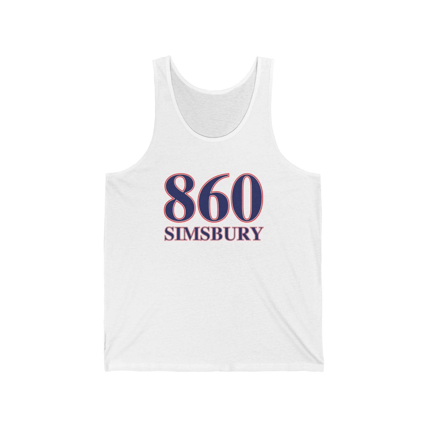 860 Simsbury Red White & Blue Unisex Jersey Tank Top