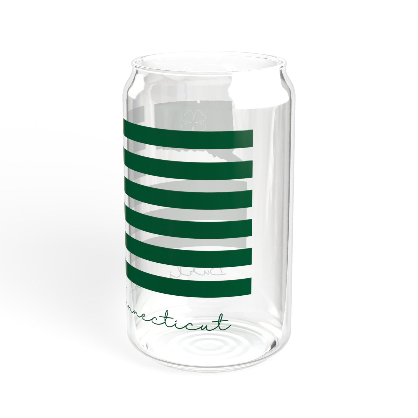 Burlington Connecticut St. Patrick’s Day Flag Sipper Glass, 16oz