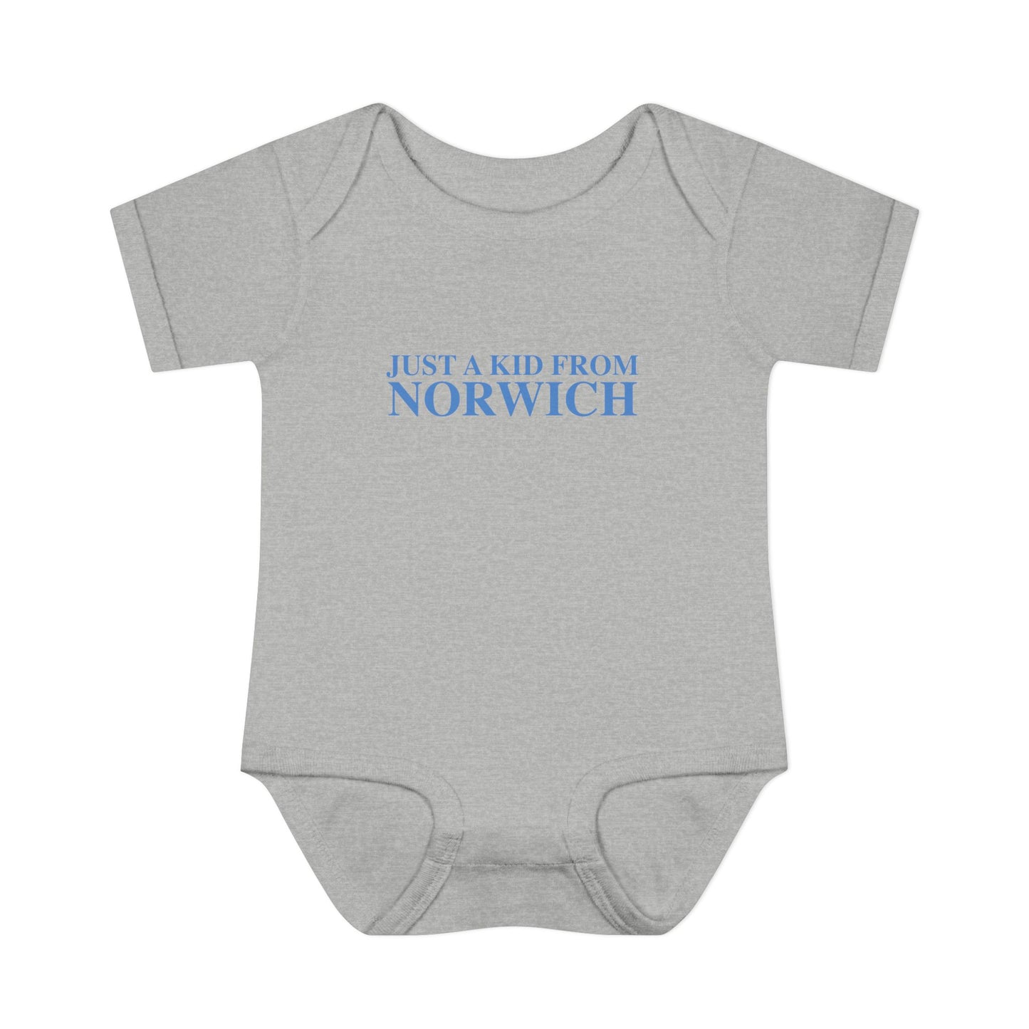 Just a kid from Norwich Infant Baby Rib Bodysuit