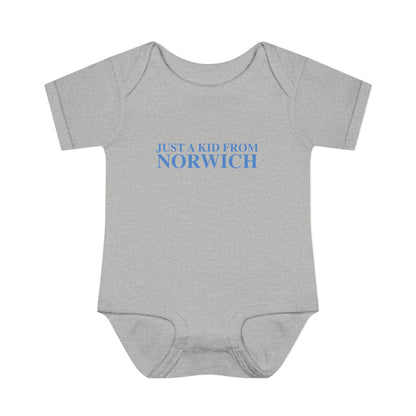 Just a kid from Norwich Infant Baby Rib Bodysuit