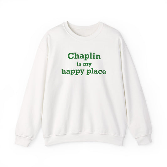 Chaplin is My Happy Place Unisex Heavy Blend™ Crewneck Sweatshirt