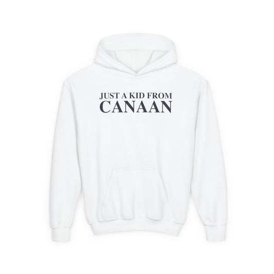 Just a kid from Canaan Youth Heavy Blend Hooded Sweatshirt