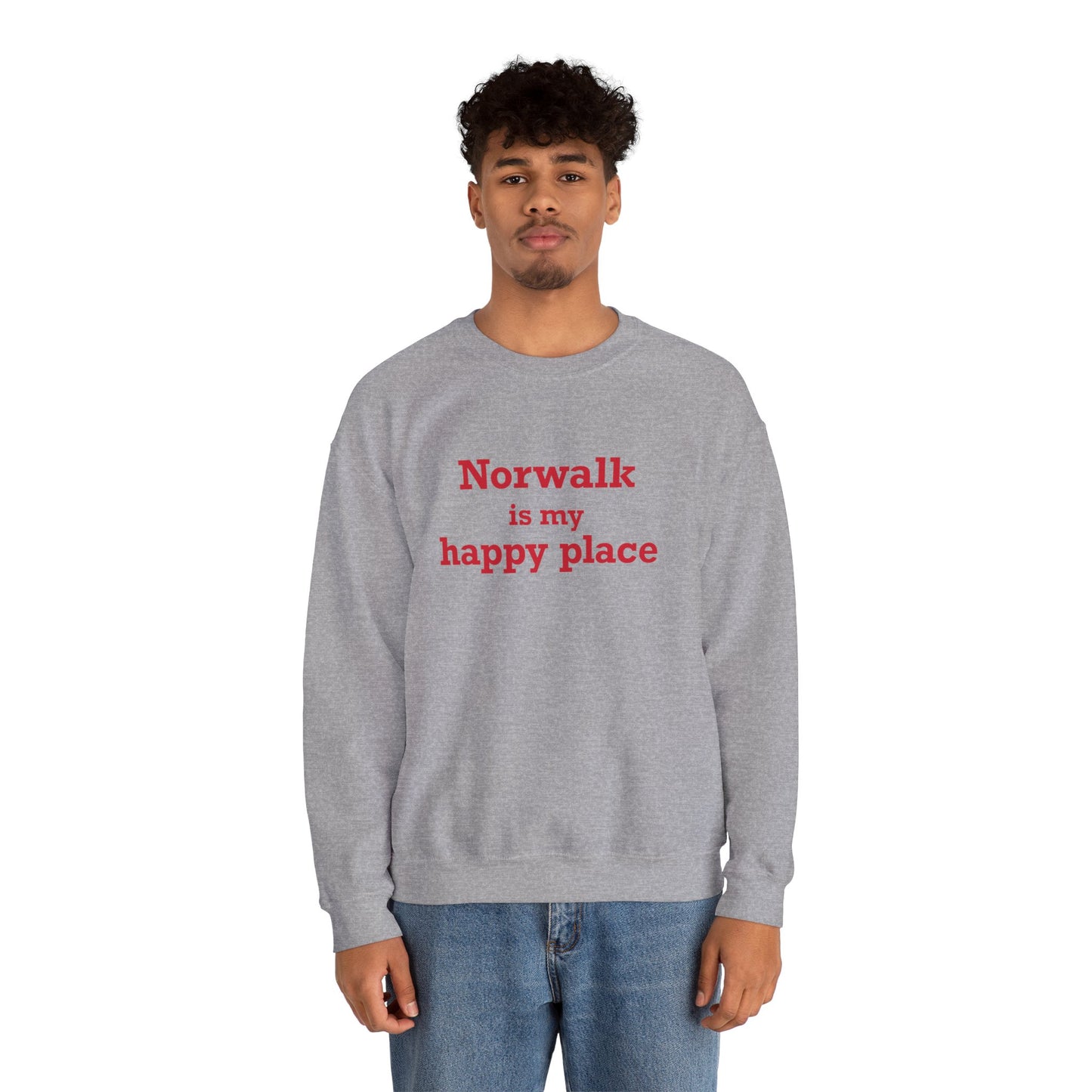Norwalk is my Happy Place Unisex Heavy Blend™ Crewneck Sweatshirt