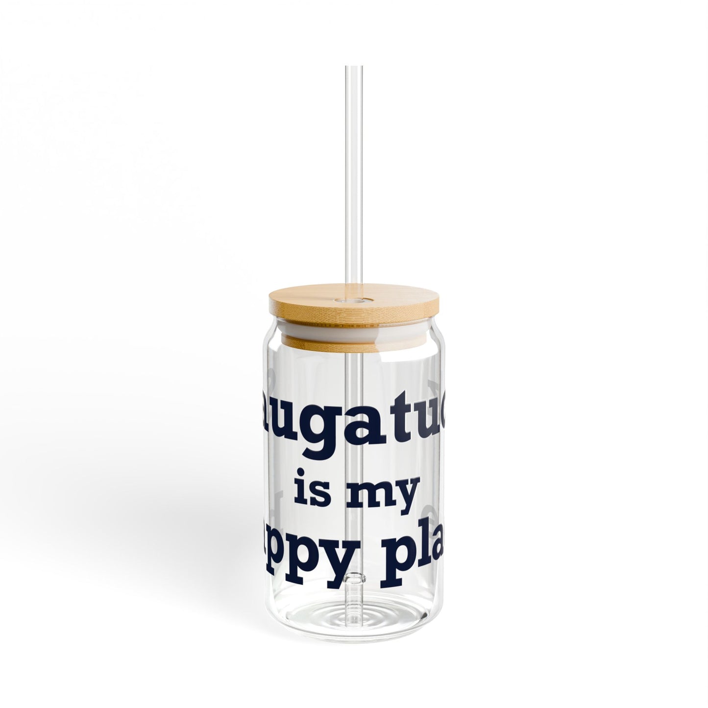 Saugatuck Is My Happy Place Sipper Glass, 16oz