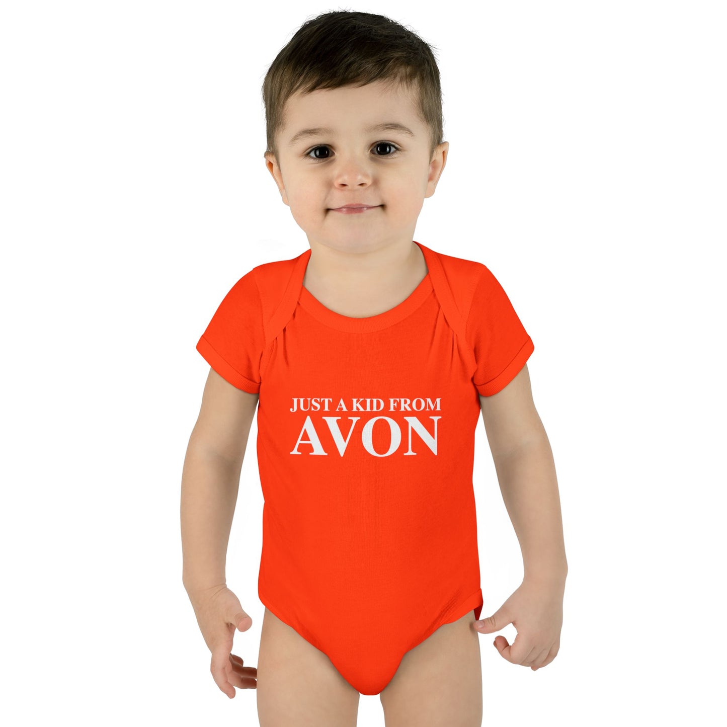 Just a kid from Avon Infant Baby Rib Bodysuit
