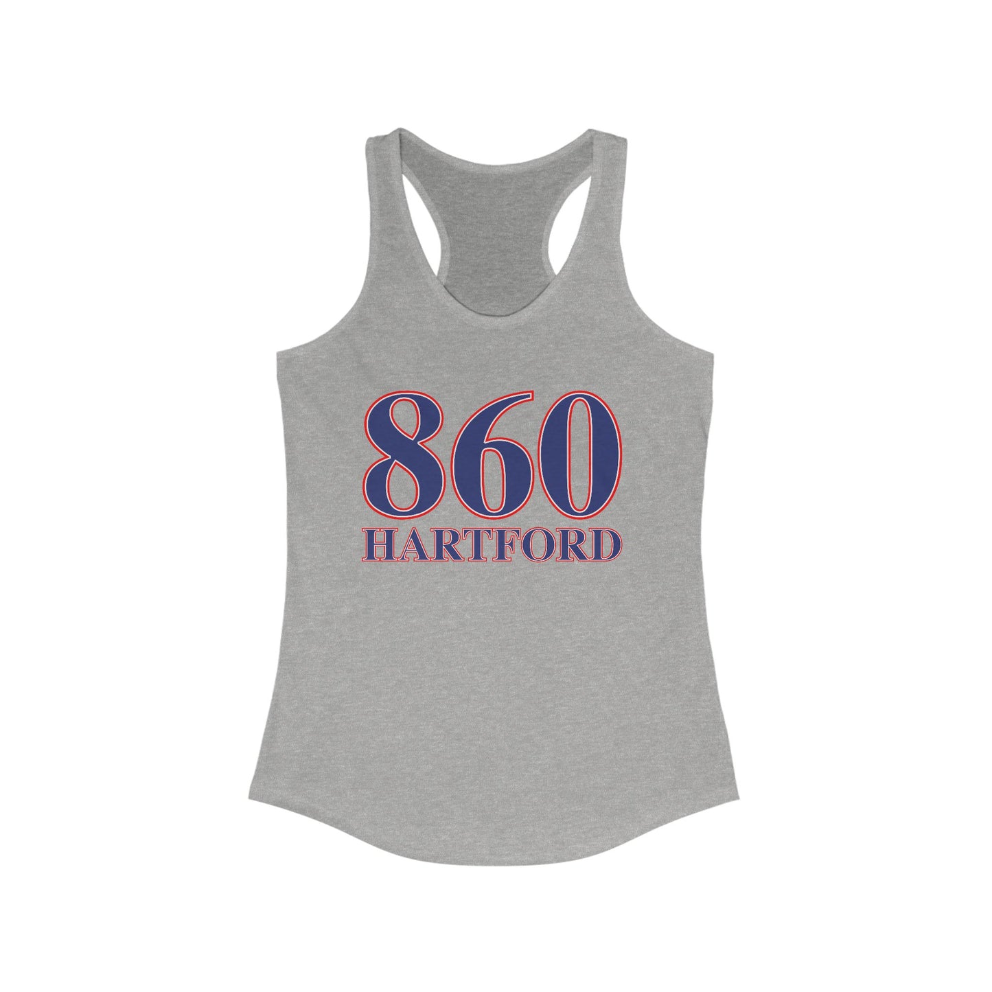 860 Hartford Red White & Blue Women's Ideal Racerback Tank Top