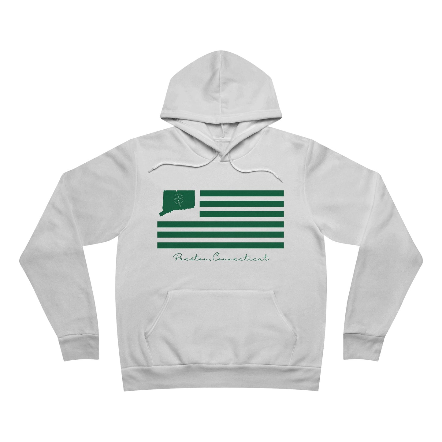 Preston Connecticut St. Patrick’s Day Flag Unisex Sponge Fleece Pullover Hoodie