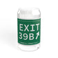 Vintage Exit 39B Merritt Parkway Sign Sipper Glass, 16oz
