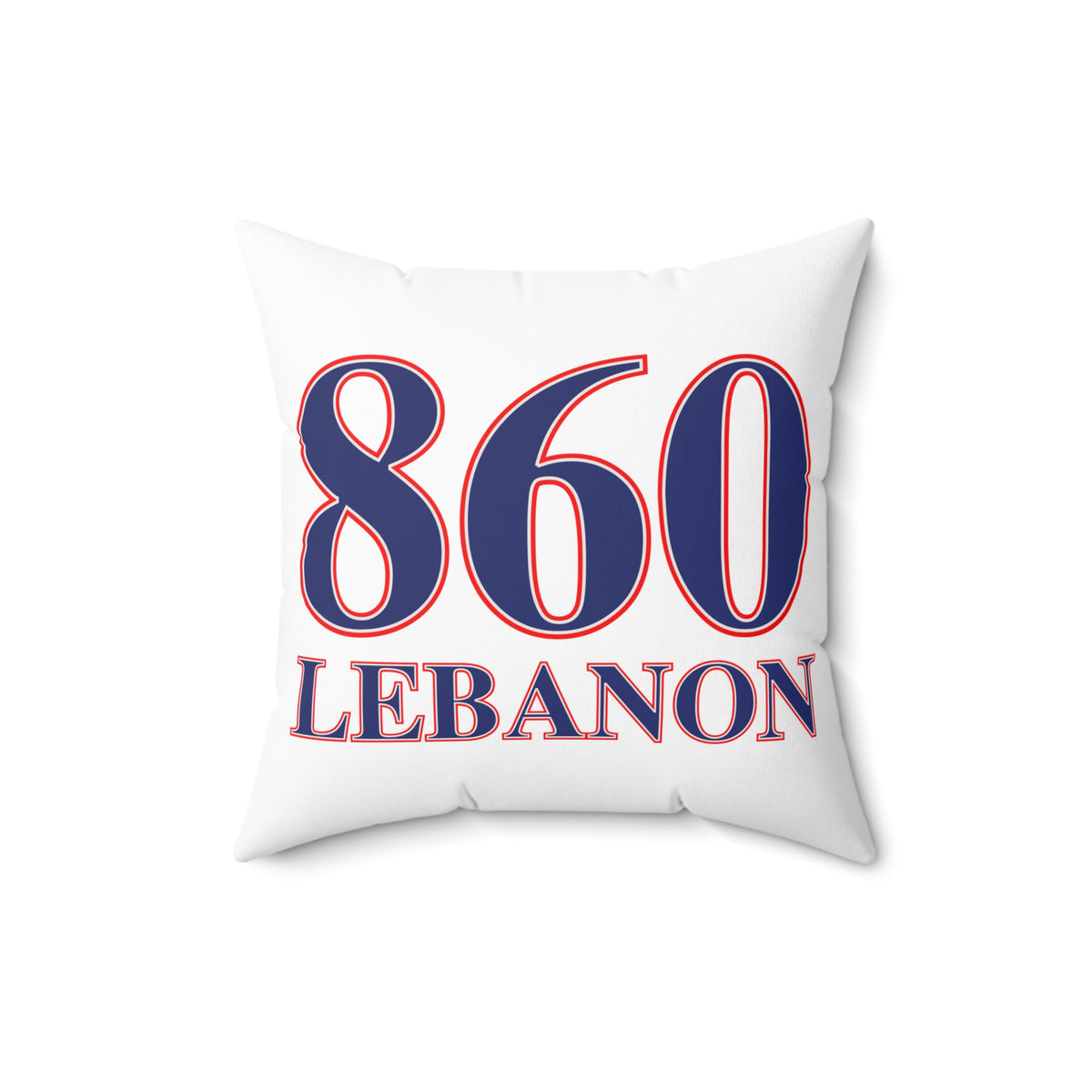 860 Lebanon Red, White & Blue Spun Polyester Square Pillow