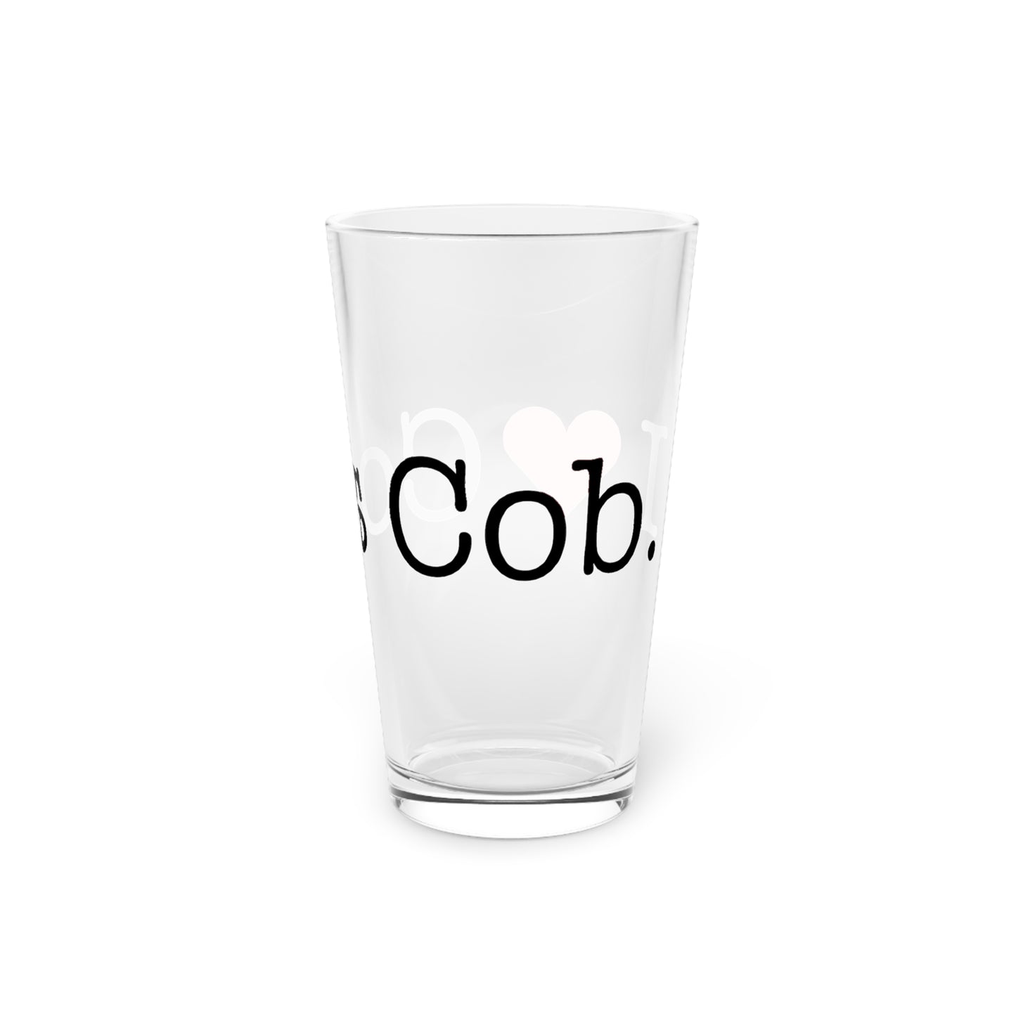 I Heart Cos Cob. Pint Glass, 16oz