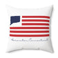 Harwinton Connecticut Flag Spun Polyester Square Pillow
