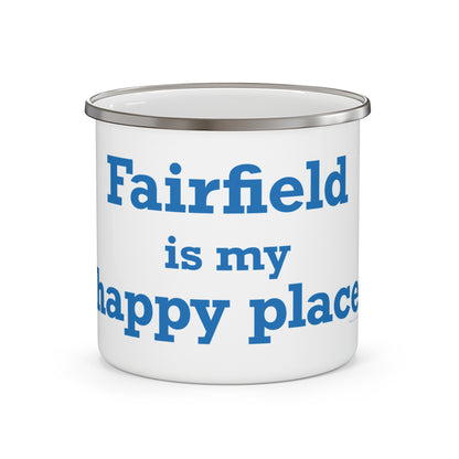 Fairfield Is My Happy Place Enamel Camping Mug