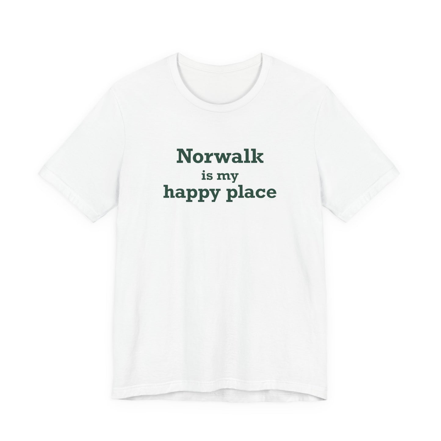 Norwalk is my Happy Place Unisex Jersey Short Sleeve T-Shirt