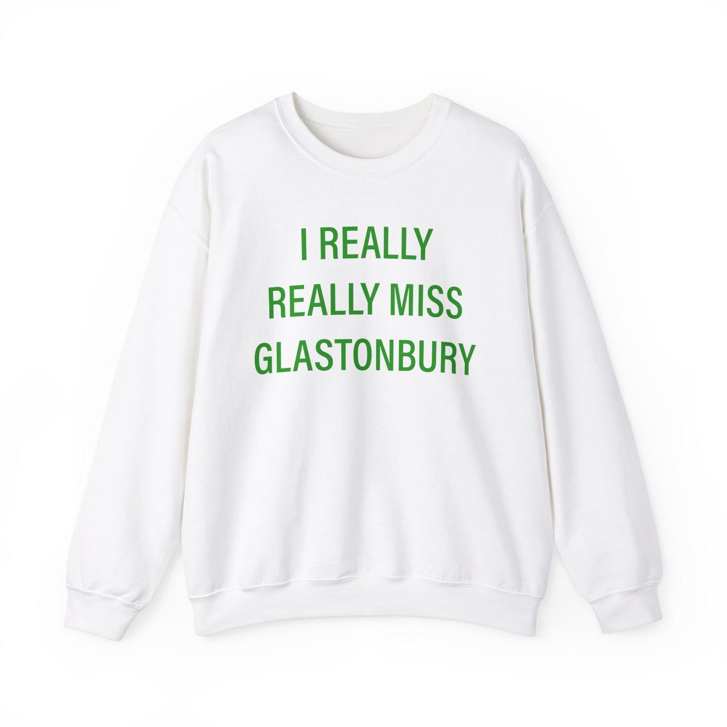 I Really Really Miss Glastonbury Unisex Heavy Blend™ Crewneck Sweatshirt