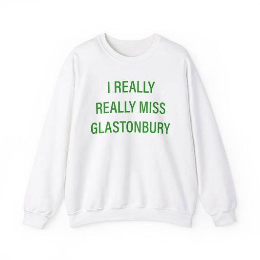 I Really Really Miss Glastonbury Unisex Heavy Blend™ Crewneck Sweatshirt