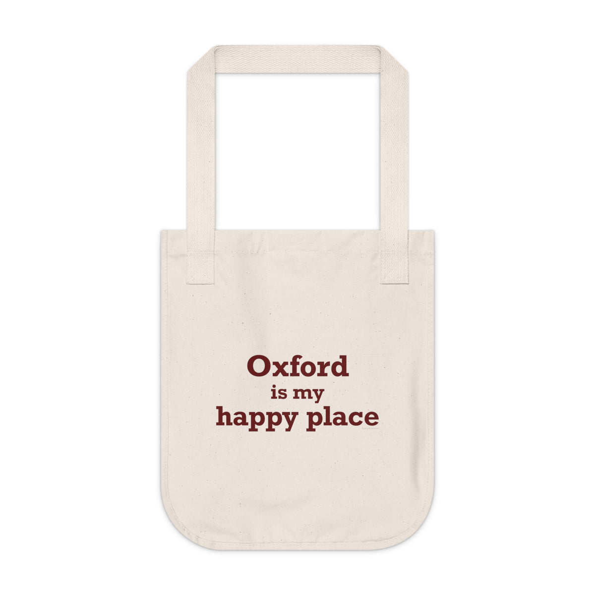 Oxford is My Happy Place Organic Canvas Tote Bag