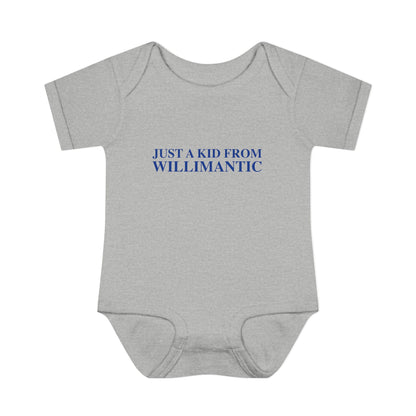 Just a kid from Willimantic Infant Baby Rib Bodysuit