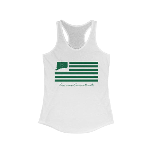 Sherman Connecticut St. Patrick’s Day Flag Women's Ideal Racerback Tank Top