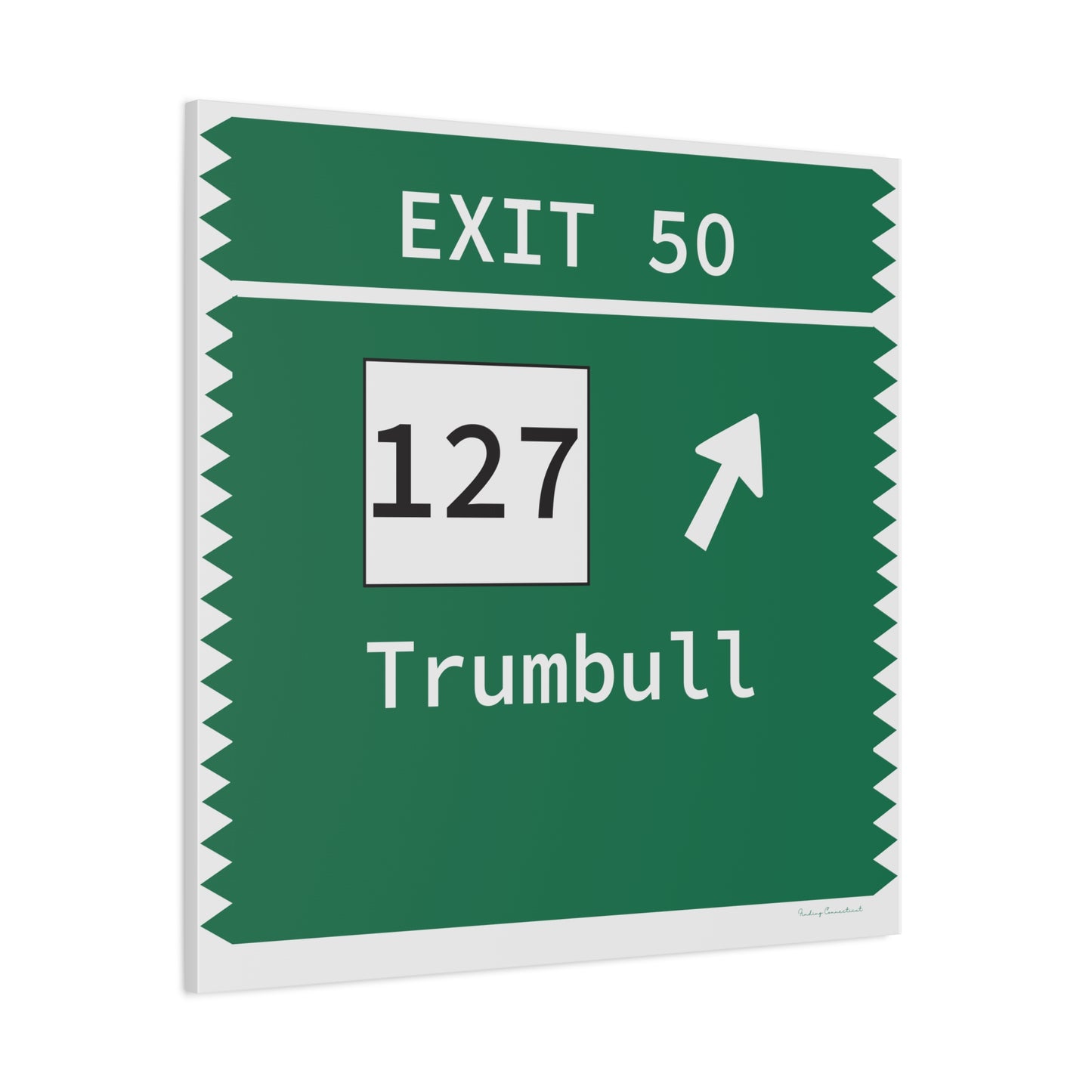 Vintage Merritt Parkway Exit 50 Sign Matte Canvas, Stretched, 1.25"