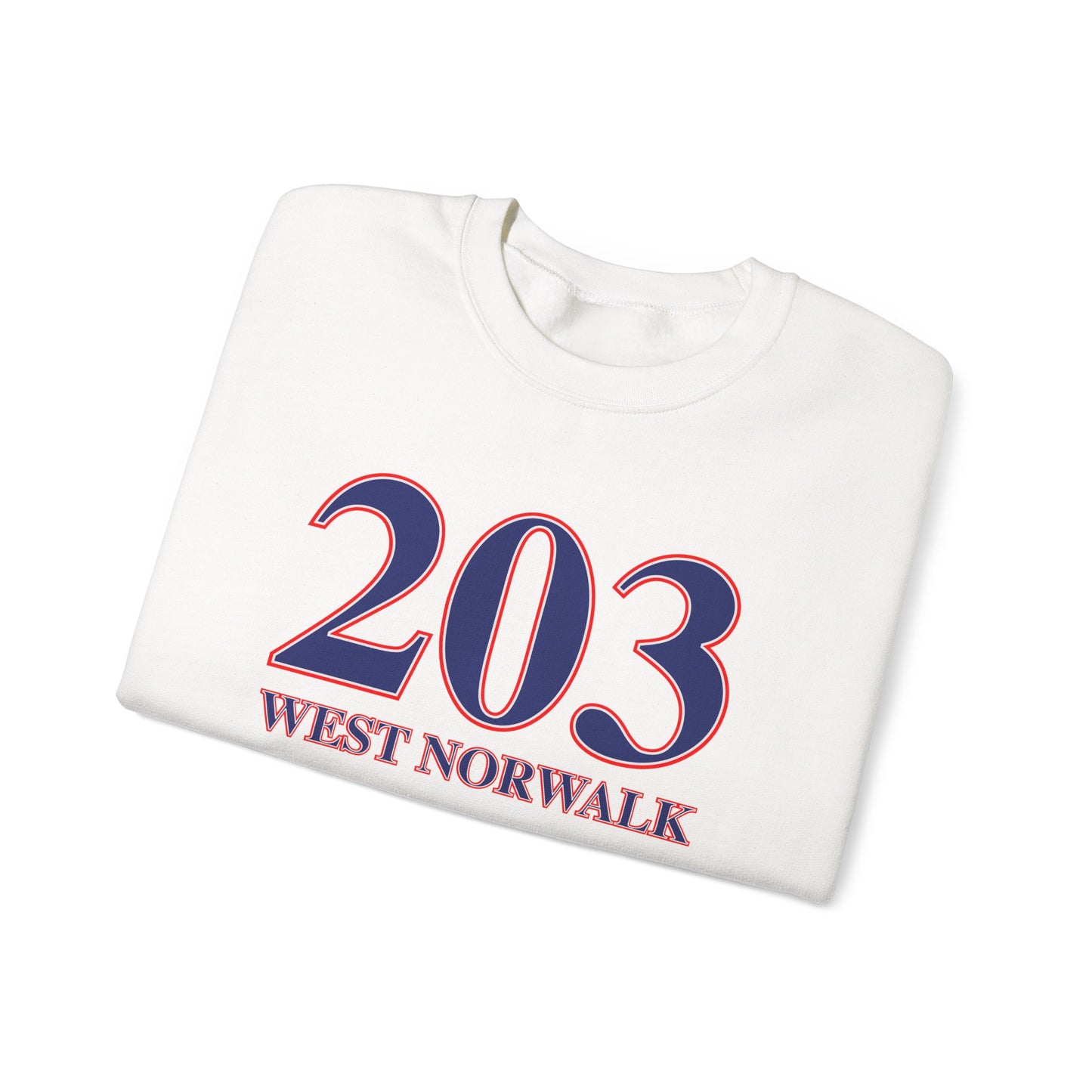 203 West Norwalk, Red, White & Blue Unisex Heavy Blend™ Crewneck Sweatshirt