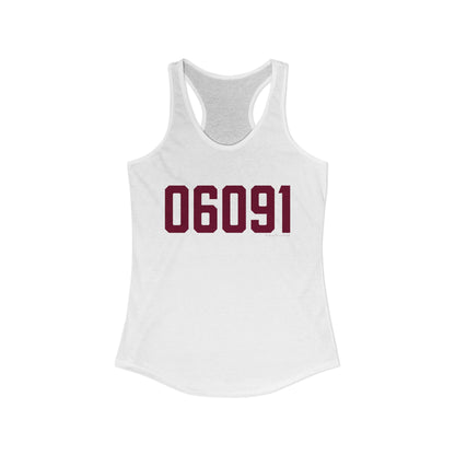 06091 Hartland Connecticut Zip Code Women's Ideal Racerback Tank Top