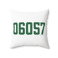 06057 New Hartford Connecticut Zip Code Polyester Square Pillow