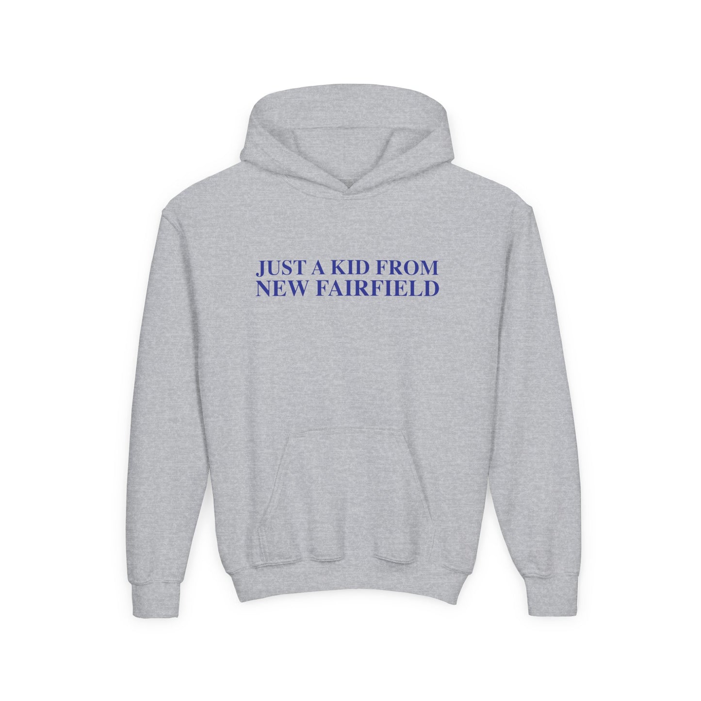 Just a kid from New Fairfield Youth Heavy Blend Hooded Sweatshirt
