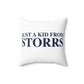 Just a kid from Storrs Spun Polyester Square Pillow