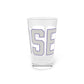 Goose Zip Code Gray & Purple Pint Glass, 16oz