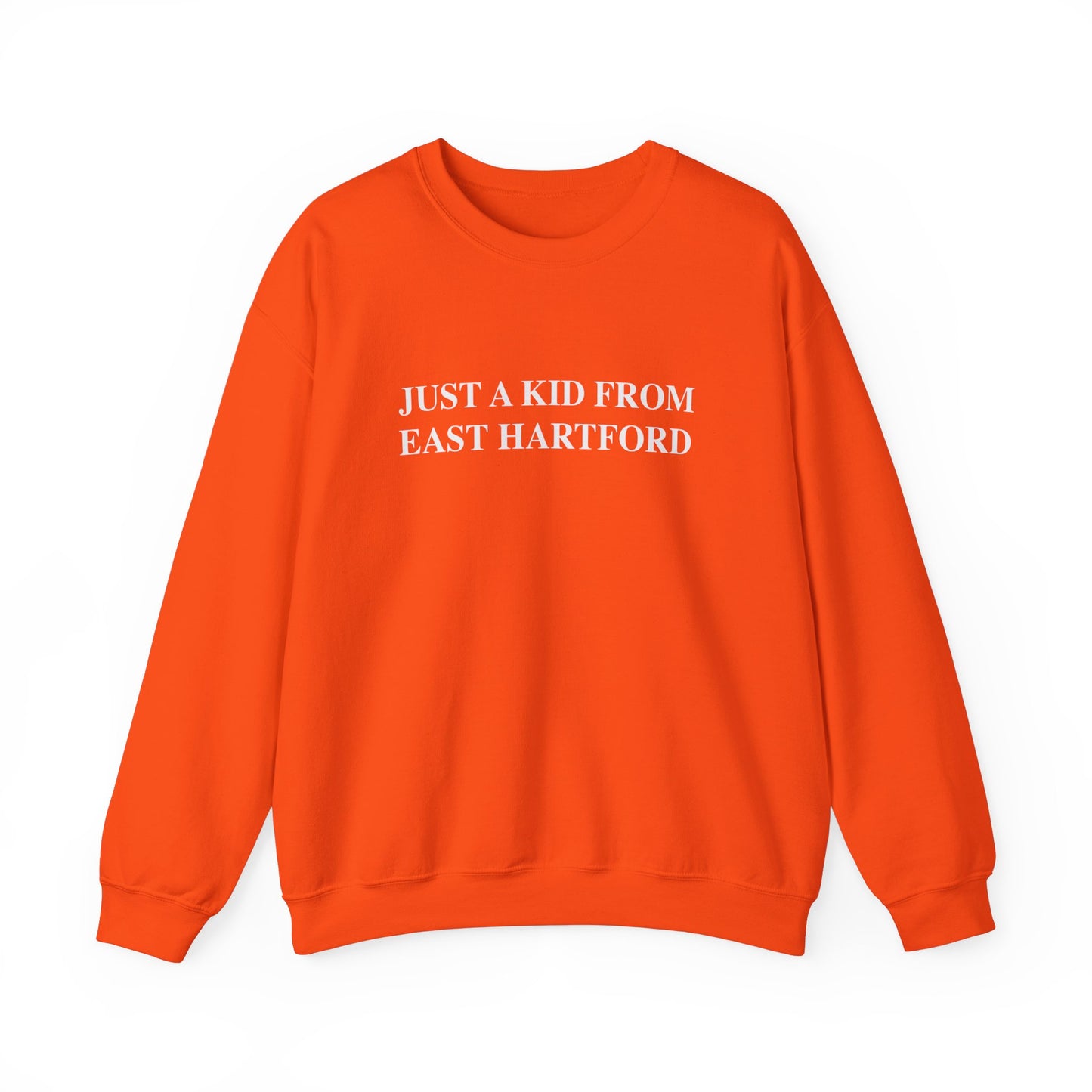 Just a kid from East Hartford Unisex Heavy Blend™ Crewneck Sweatshirt