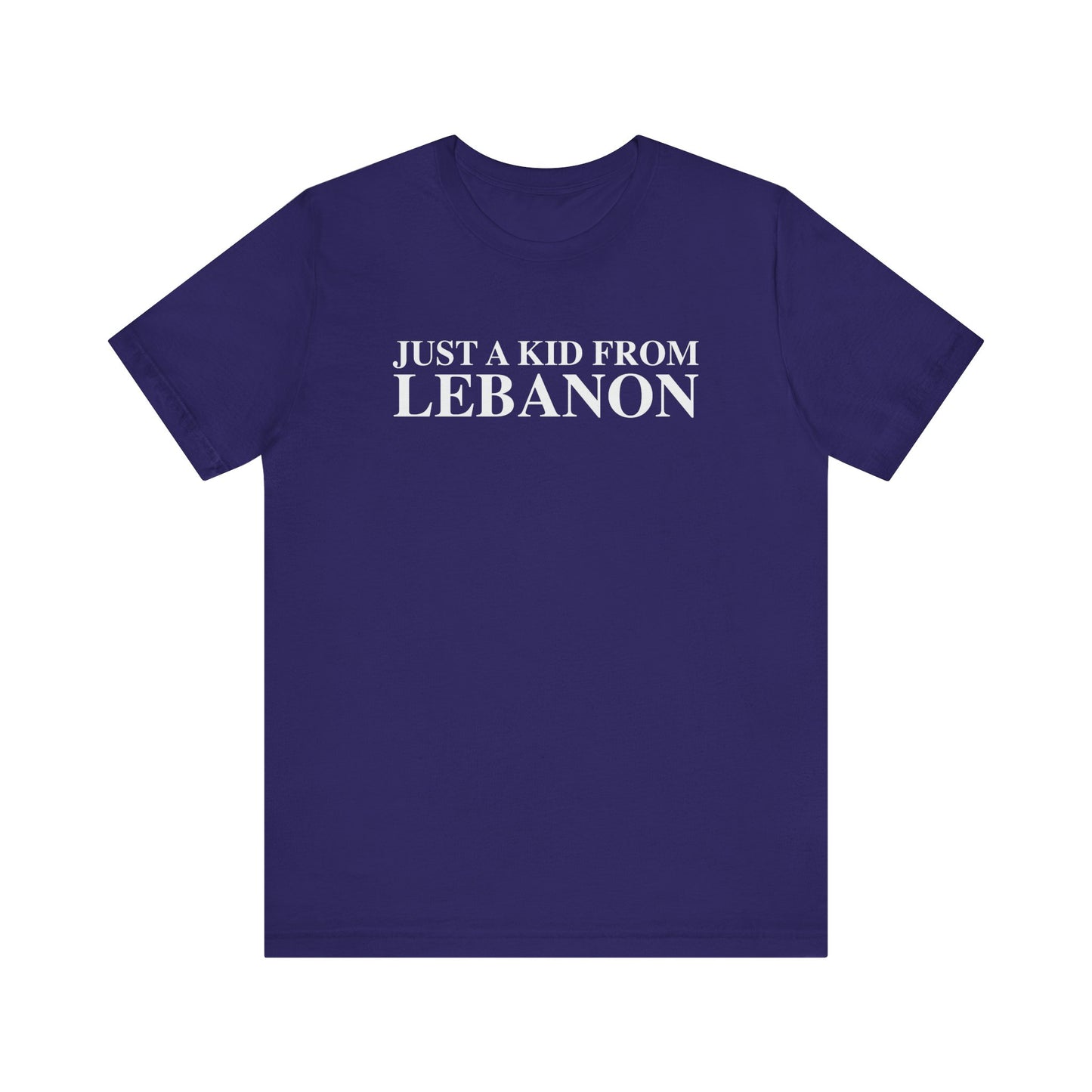 Just a kid from Lebanon Unisex Jersey Short Sleeve T-Shirt