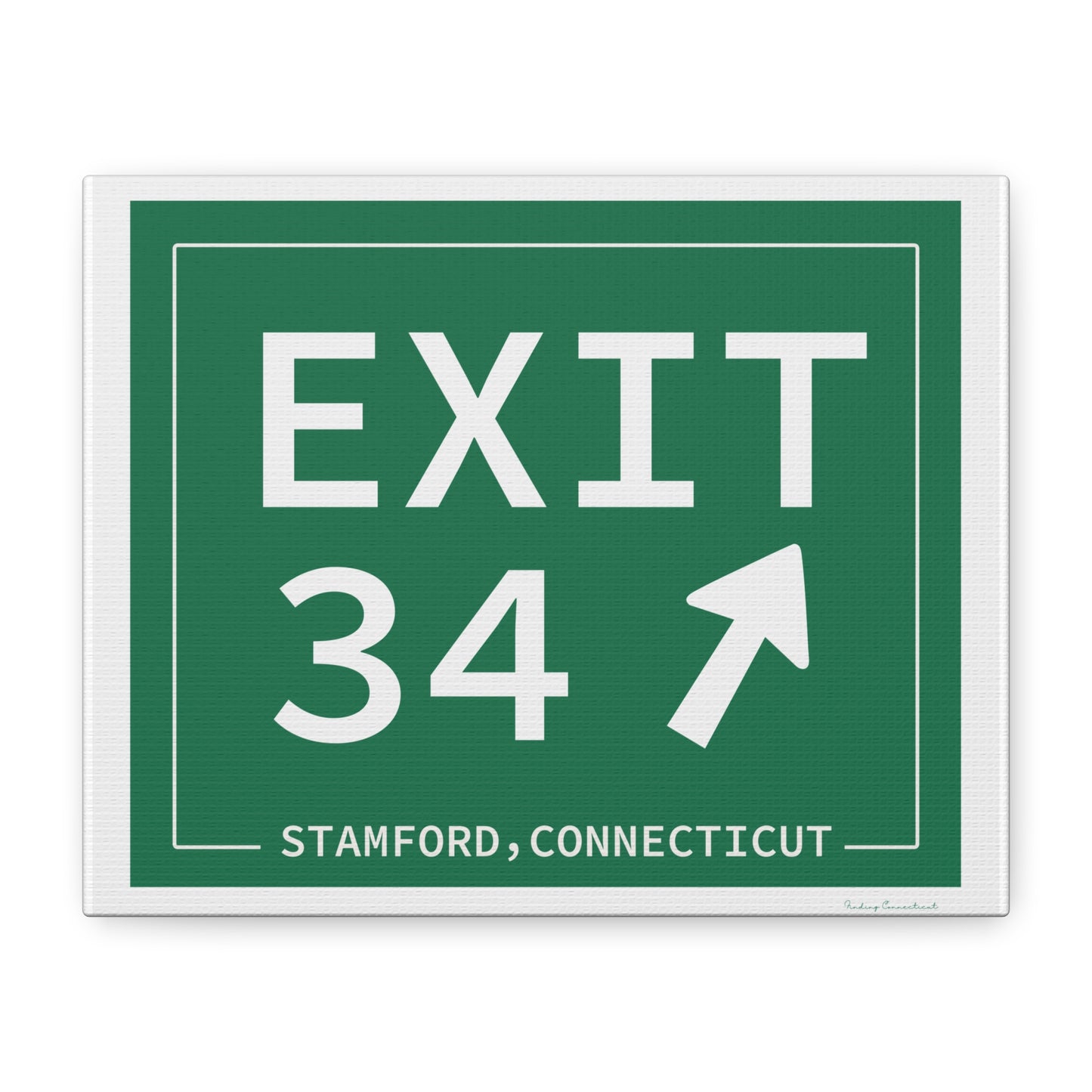 Vintage Exit 34 Merritt Parkway Sign Matte Canvas, Stretched, 1.25"