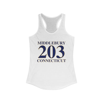 Middlebury 203 Connecticut Women's Ideal Racerback Tank Top