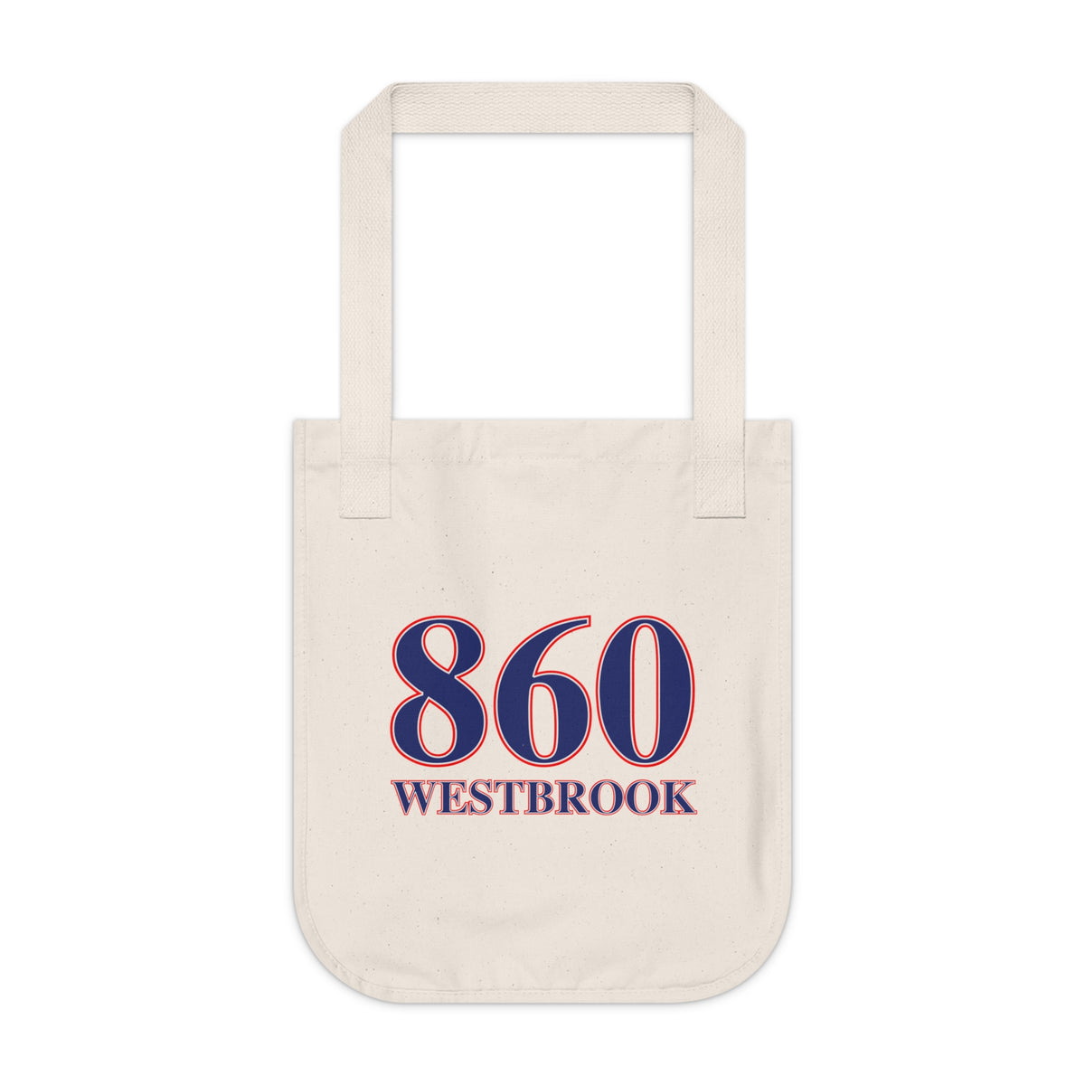 860 Westbrook Red, White & Blue Organic Canvas Tote Bag