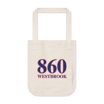 860 Westbrook Red, White & Blue Organic Canvas Tote Bag