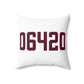 06420 Salem Connecticut Zip Code Spun Polyester Square Pillow