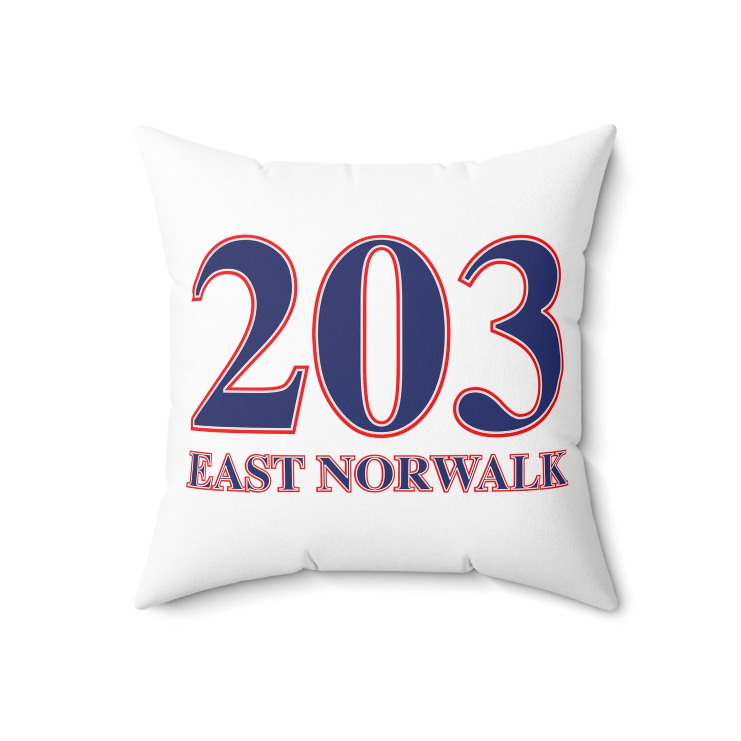 203 East Norwalk Red, White & Blue Spun Polyester Square Pillow