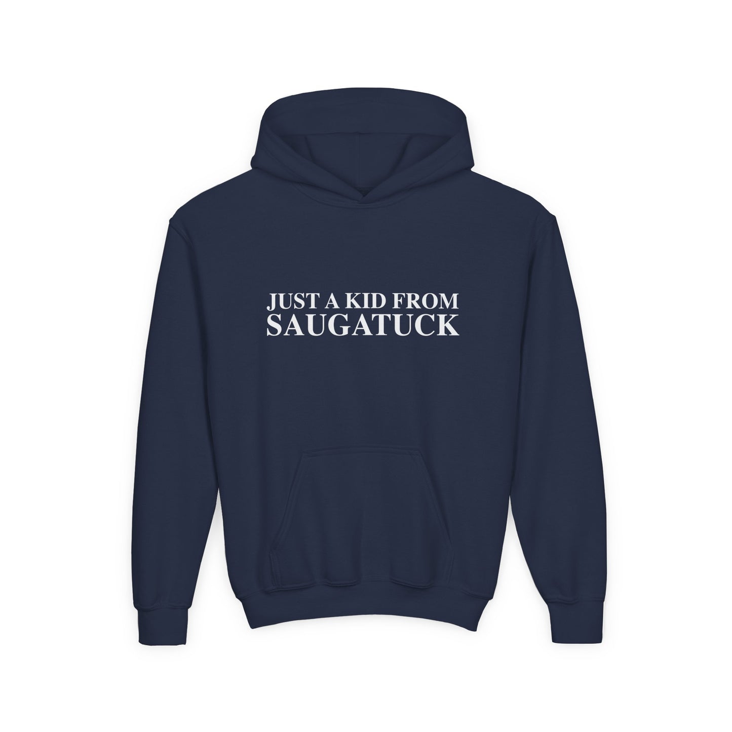 Just a kid from Saugatuck Youth Heavy Blend Hooded Sweatshirt