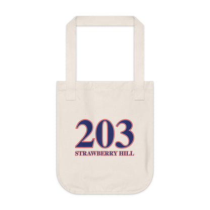 203 Strawberry Hill Red, White & Blue Organic Canvas Tote Bag
