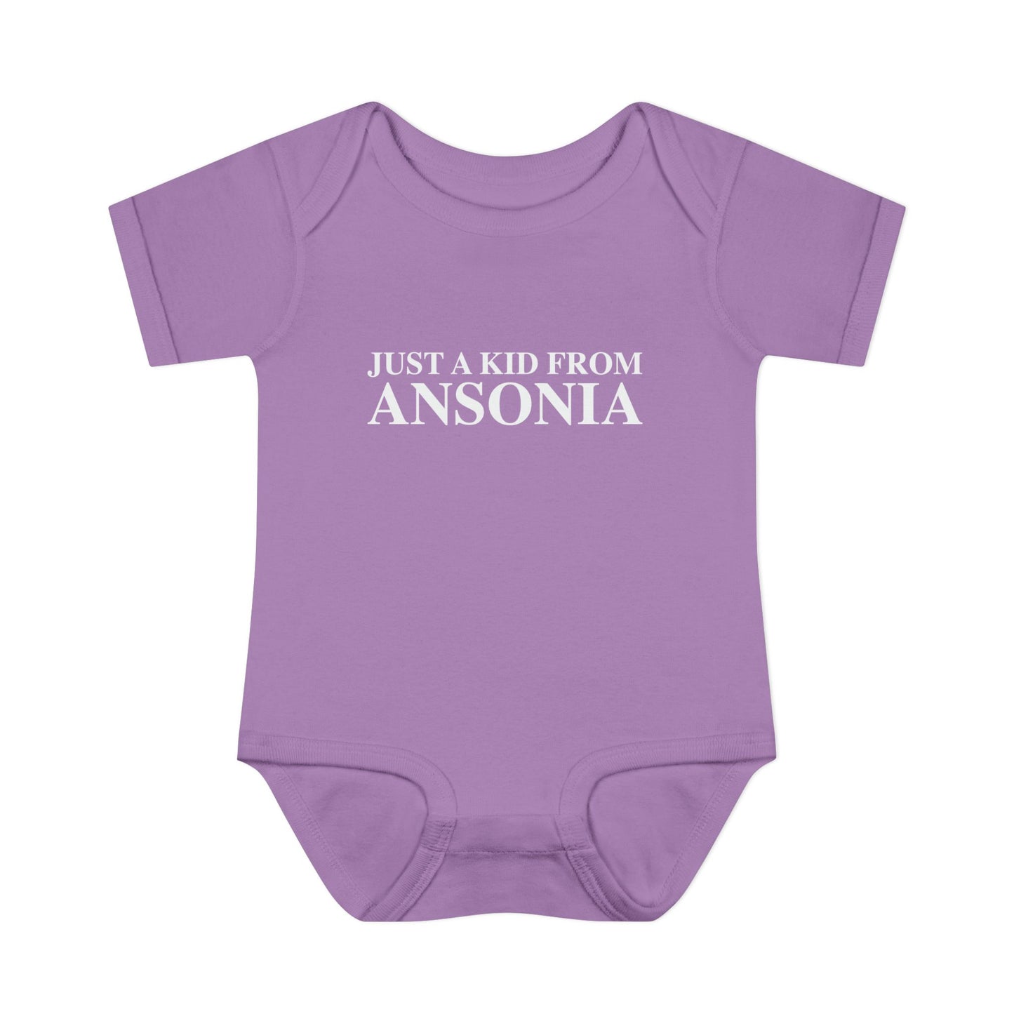 Just a kid from Ansonia Infant Baby Rib Bodysuit
