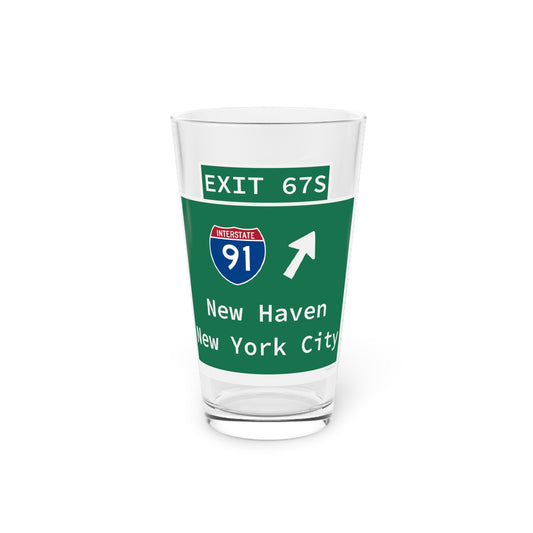 Vintage WCP Exit 67S Sign Pint Glass, 16oz