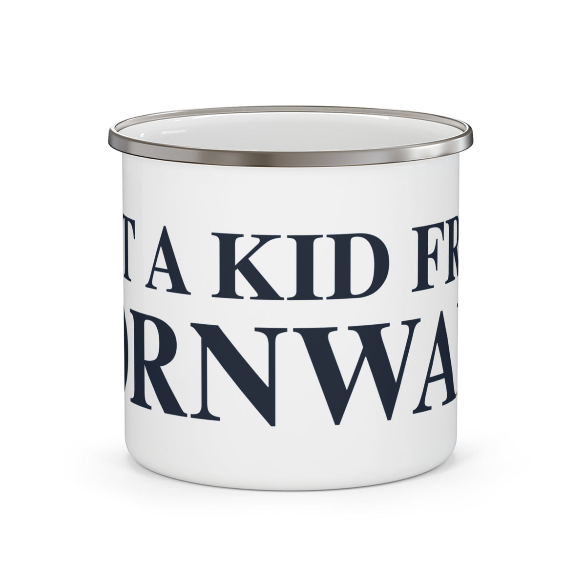 Just a kid from Cornwall Enamel Camping Mug